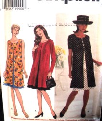7508 FLARE CONTRAST DRESS,UNDERDRESS SLVS OR NOT PATTERN 12-16